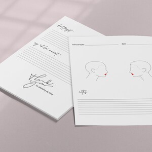 Haircutting Head Sheets Hairstylist Head Sheets Printable Blank ...