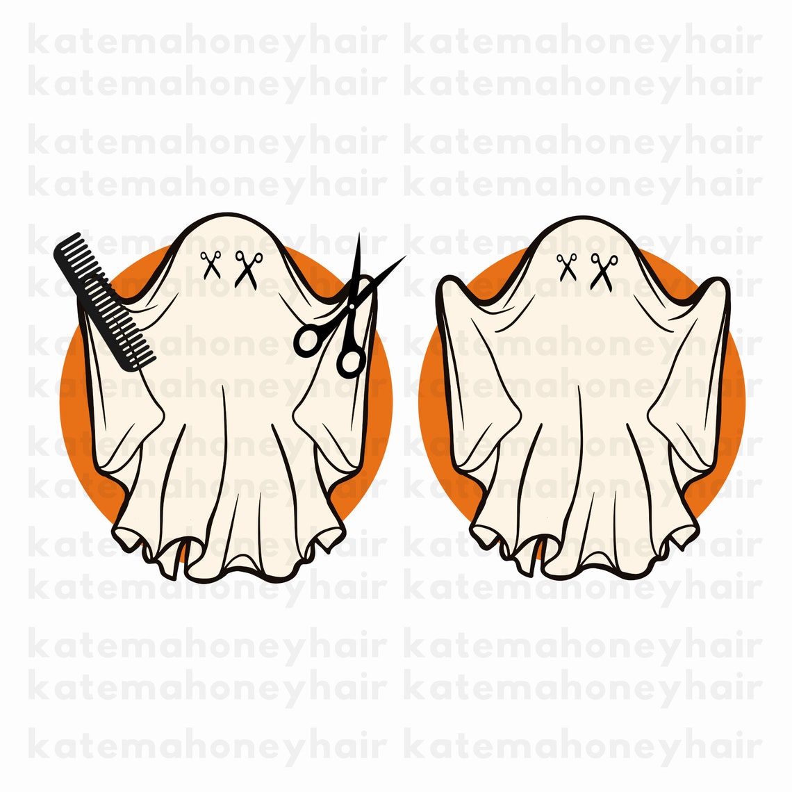 Hairstylist Ghost Halloween Scissors PNG Salon Svg Hairdresser - Etsy