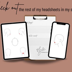 Haircutting Head Sheets Hairstylist Head Sheets Printable Blank ...