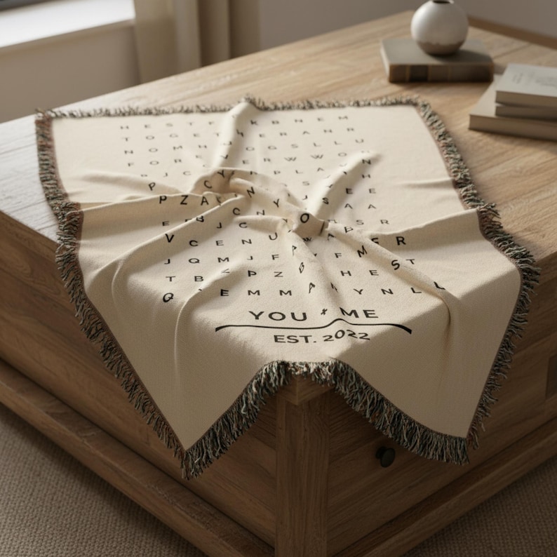 Customizable Word Search Throw