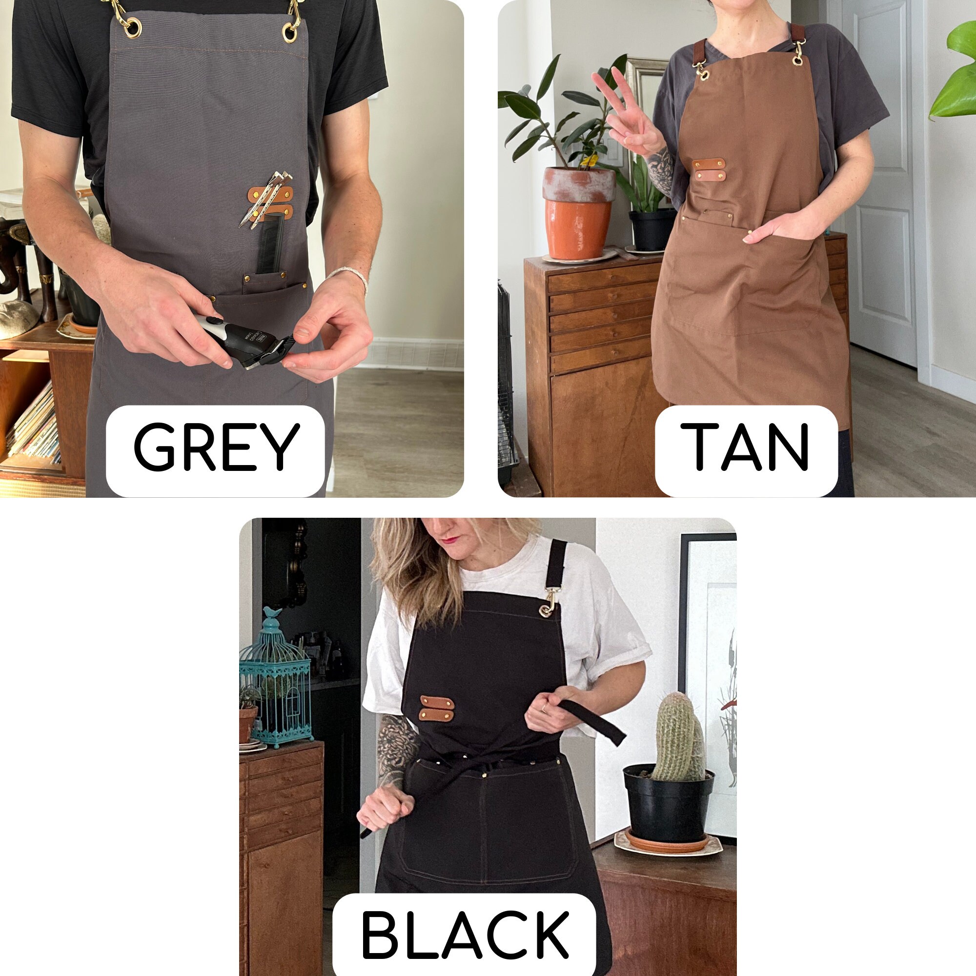 BAUNA Friseurschürze Mit Spruch – Unisex, Einheitsgröße, Polyester, Wasserabweisend (ca. 77 X 71 Cm)