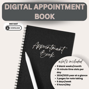Digital Salon Spa Appointment Book Planner for Hairstylist Digital Planner Esthetician Digital Appointment Book Salon Planner Appointment image 9