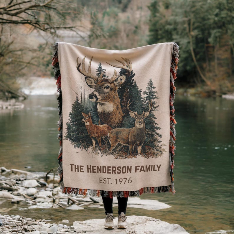 Personalized Family Cabin Blanket