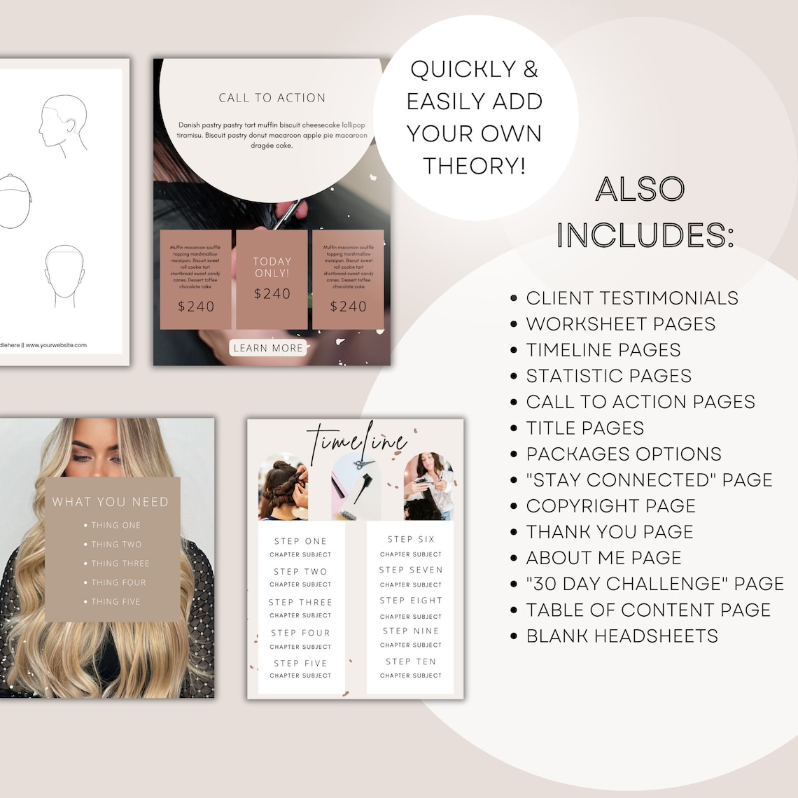 Hairstylist Course Template Online Ebook Course Manual Hair Dresser ...