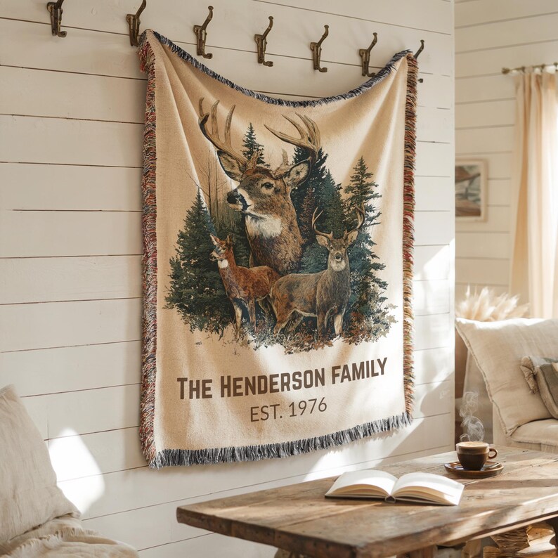 Cozy Outdoor Adventure Gift Custom Lake Blanket
