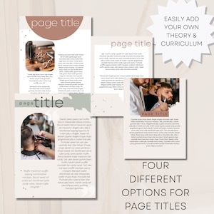 Barber Course Template Barber Instructor Class Material Barbershop ...