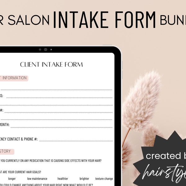 Hair Salon Client Intake Form Hair Client Consultation Form Hair Hair Salon Client Intake Form Hair Client Consultation Form Hair