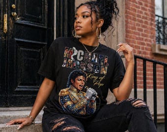 Michael Jackson King of Pop Inspired Graphic Tee | Vintage Concert Streetwear Shirt