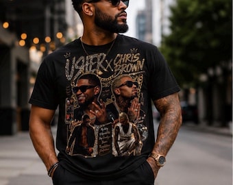 Usher x Chris Brown Fan Shirt | R&B Concert Tee | Music Lover Gift | Usher Tribute Shirt | Chris Brown Graphic Tee