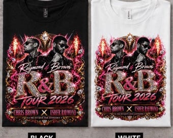 Chris Brown x Usher Inspired R&B Tour 2026 Graphic T-Shirt | Hip Hop Concert Tee | 90s Streetwear | Unisex Graphic Shirt | Music Fan Gift