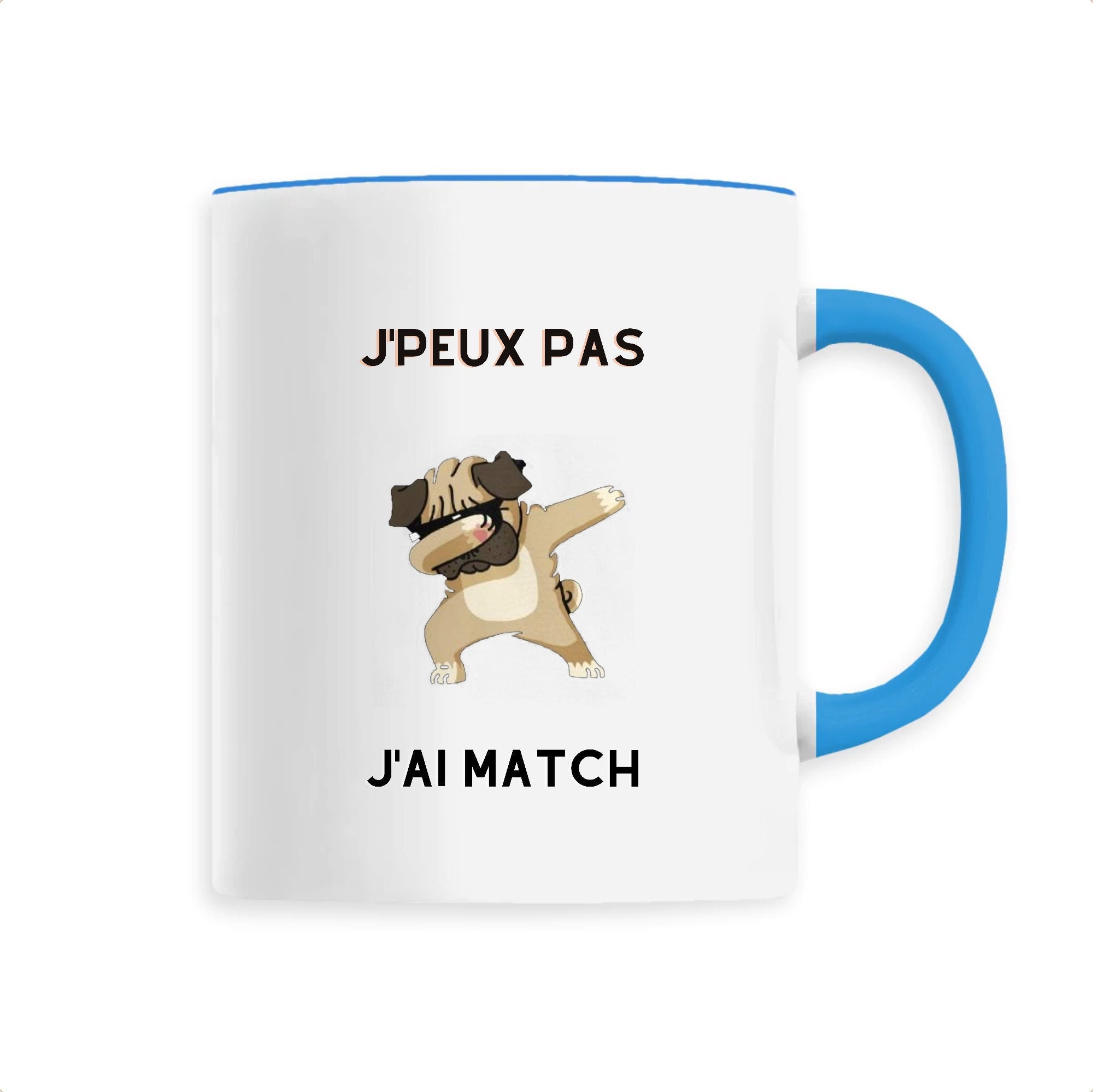 Mug Céramique Bleu Excellente Qualité Motif Personnalisé Humour