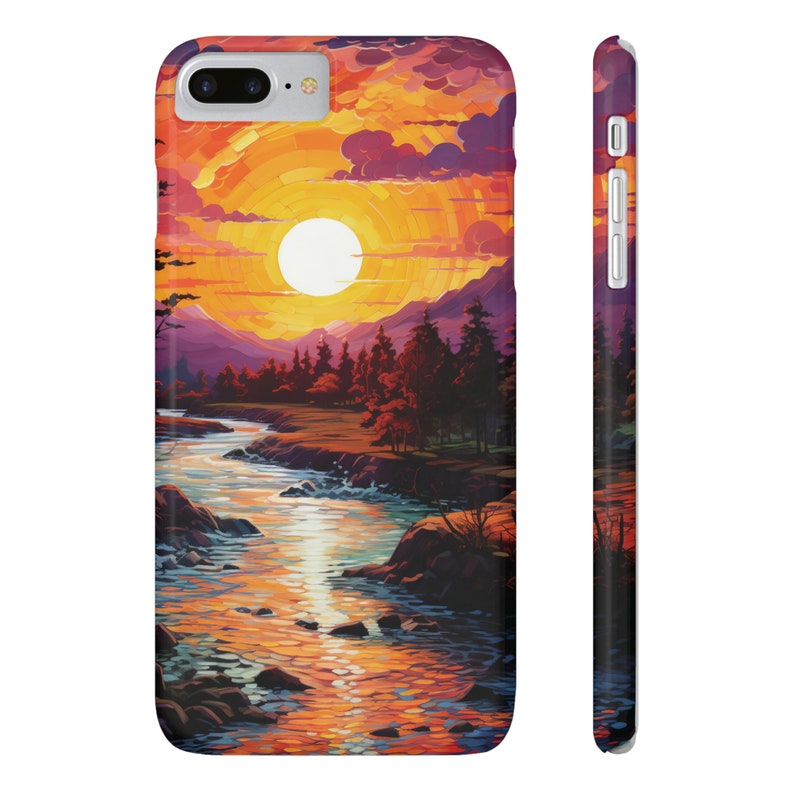 Colorful Sunset,vibrant River and Mountains Wirelesscharging