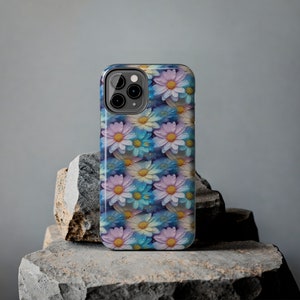 3D Holographic Daisy Pattern Design Phone Case compatible with a large variety of iPhone models, Phone Case, Gift