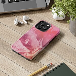Pink Marble design Tough Phone Case compatible with a large variety of iPhone models, Birthday Gift, Phone Case