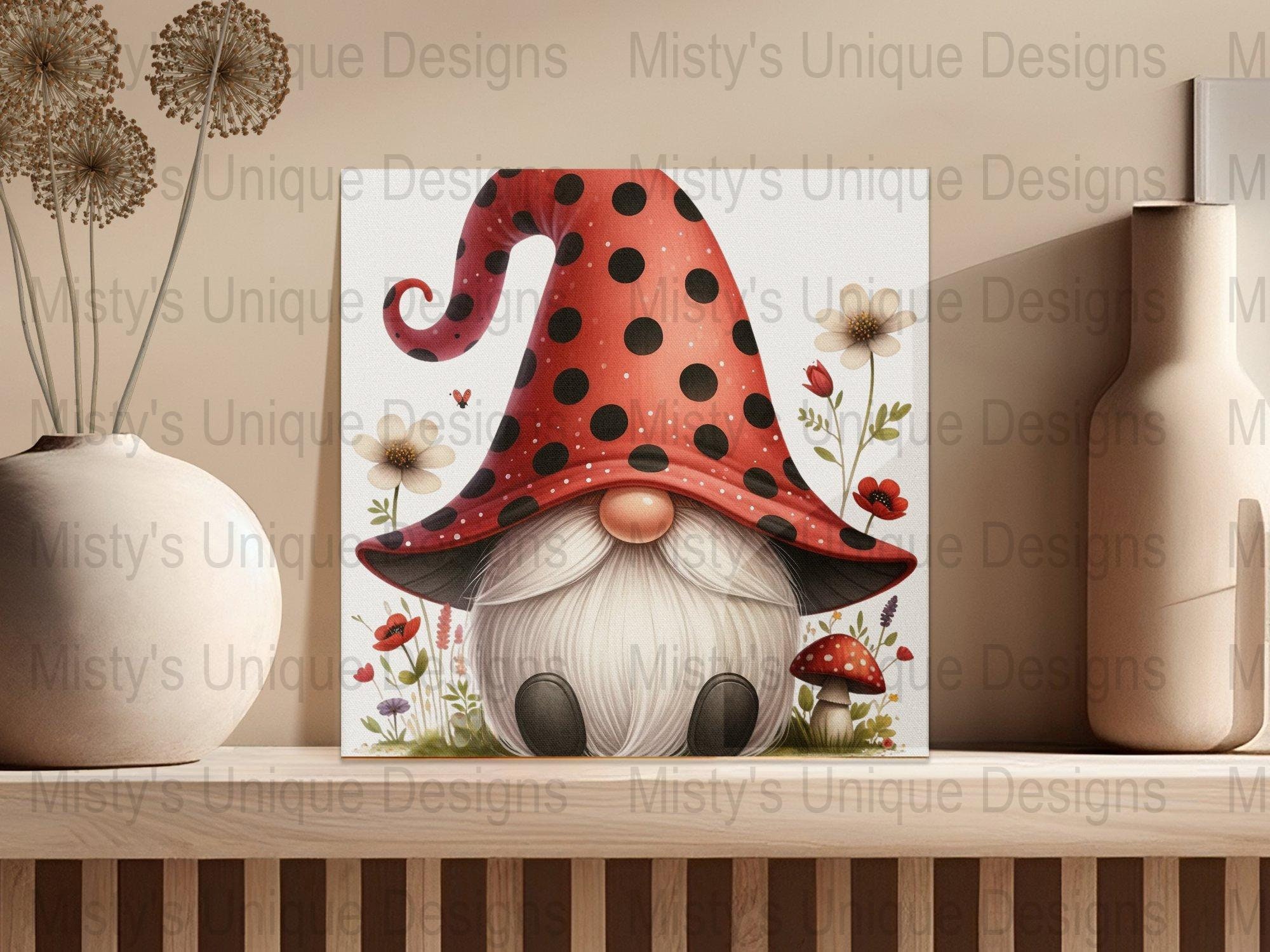 Gnome Clipart, Red Polka Dot Hat, Fantasy PNG (digital Download) - Etsy