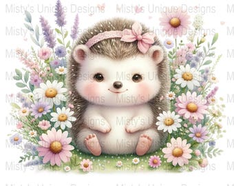 Igel Clipart, Baby Tier PNG (digitaler Download)