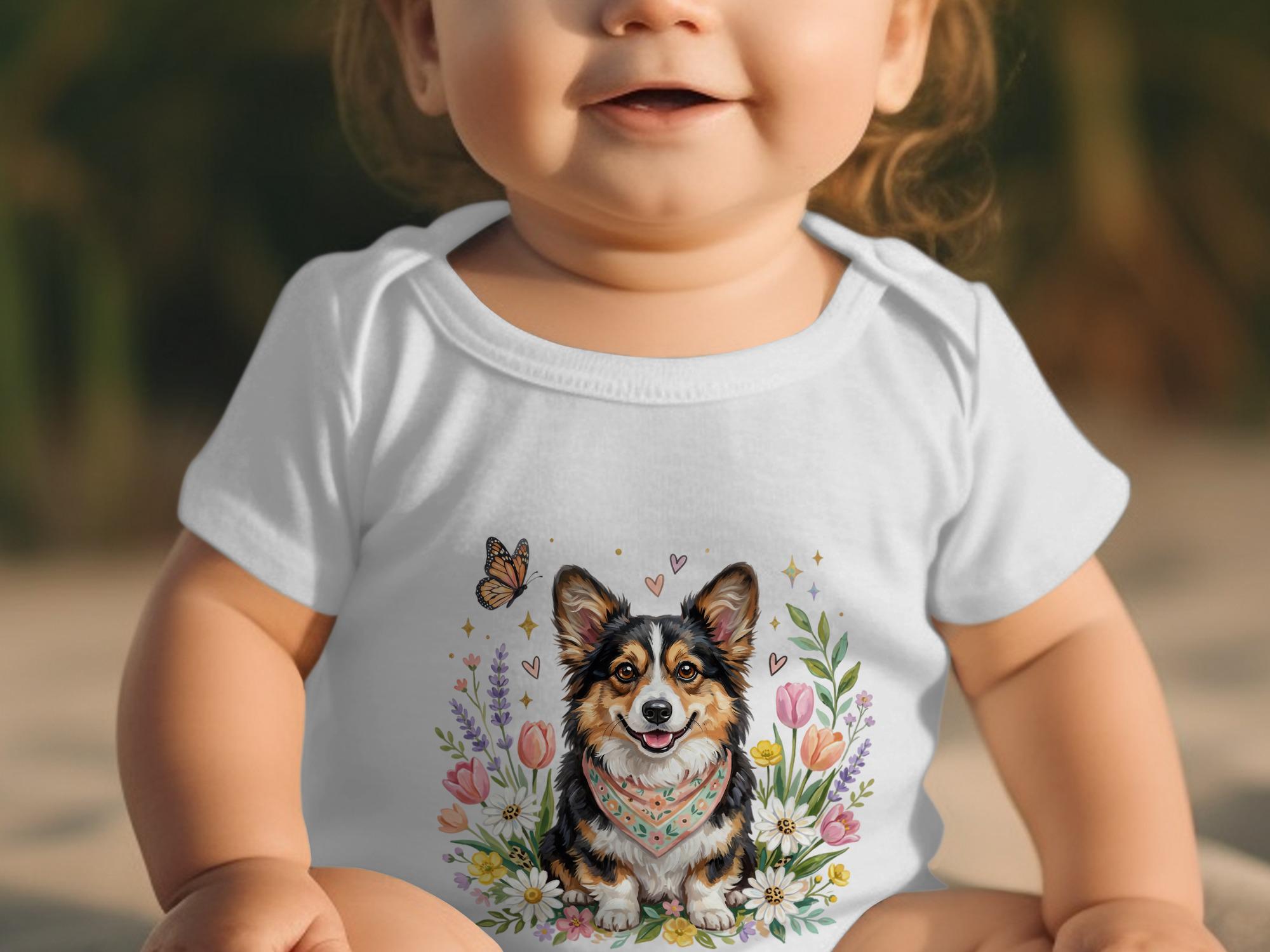 Watercolor Corgi Clipart, Spring Floral Puppy Art, Dog Lover Gift ...