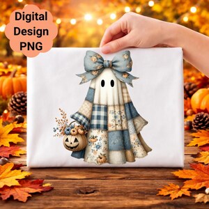 Floral Quilt Geist PNG, Halloween Dekoration (Digitaler Download)