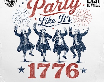 Founding Fathers Beer Clipart PNG (Digital Download) – Funny Patriotic 1776 Design
