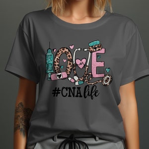 Leopard Print CNA Life T-Shirt, CNA Shirt, Certified Nurse Aide Tee, CNA Student Shirt