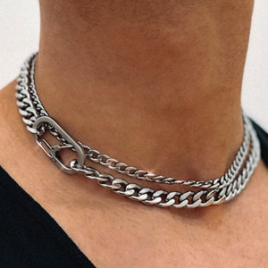 MIKEY - 2 choker chain set in Stainless Steel