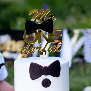 Mr. Onederful Double Acrylic Cake Topper | Boy Birthday Cake Topper | First Birthday | Double Acrylic
