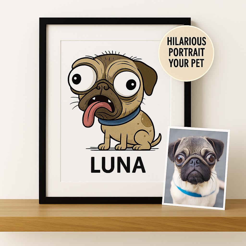 Custom Ugly Pet Portrait • Funny Dog Illustration • Hilarious Gift for ...