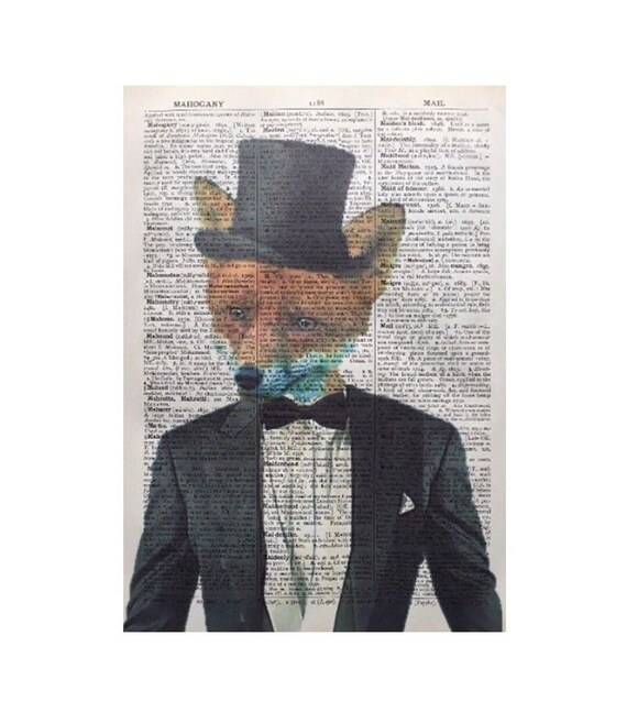 Fox In Suit Página del diccionario vintage Woodland - Etsy España