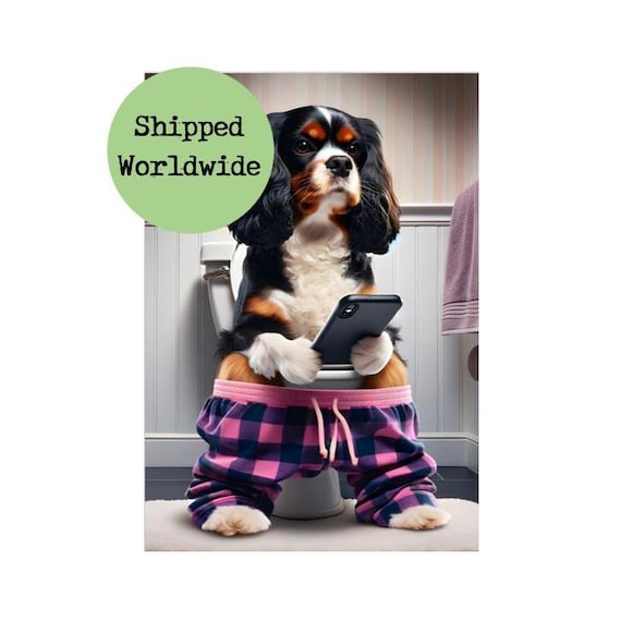 Cavalier King Charles Spaniel Clock - Tri Cavalier King Charles Spaniel Clock - Tri
