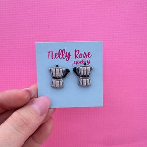 Moka Pot stud Earrings,  Earrings for Coffee Lovers