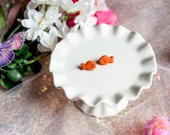 Goldfish Snack Studs, Food Earrings for the Nostalgic