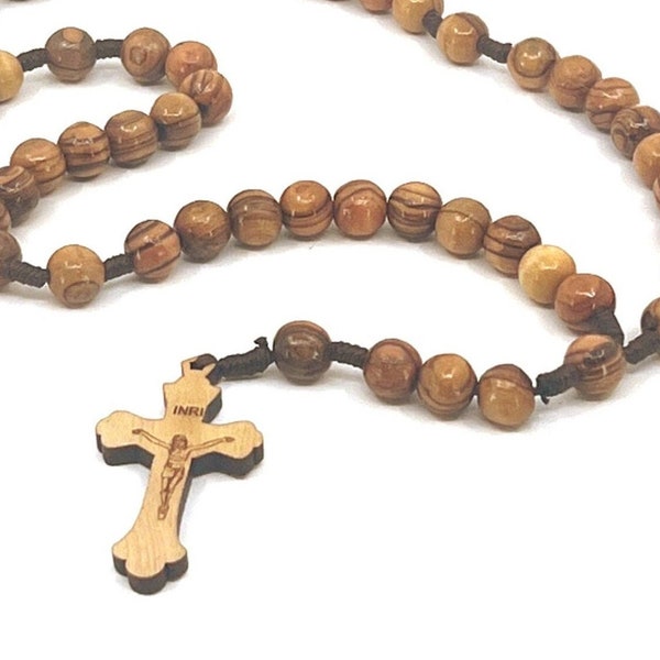 Plain Olive Wood Rosary Made In Bethlehem OWR 001 &ndash; From The Olive
