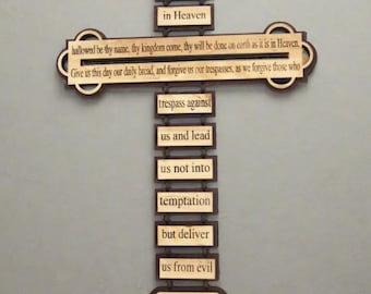 Simply Said, INC Farmhouse Frames- The Lord's Prayer - 10 X 24 In Rustic Wood Sign Ff1199
