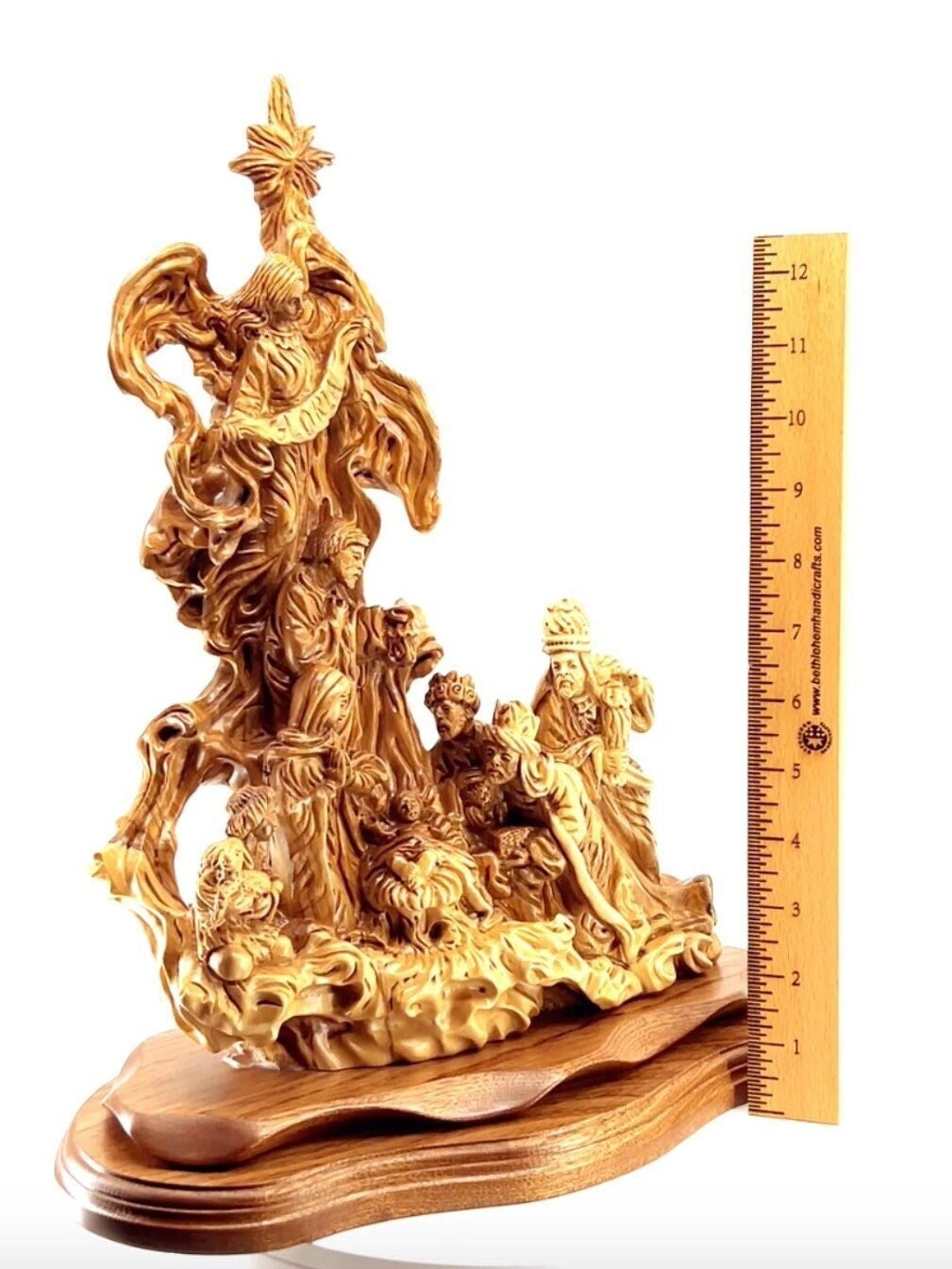 Nativity Scene Sculpture 15.7 Masterpiece From Holy Etsy