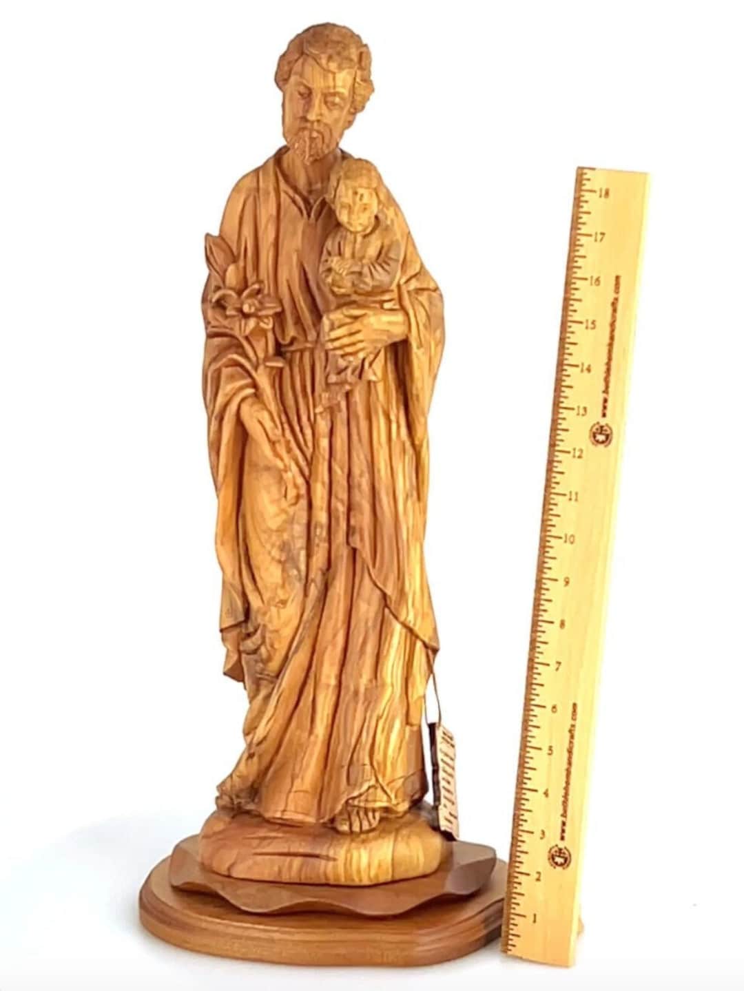 Baby Jesus Held by St. Joesph, 20.2, Catholic Statue, Religious Art