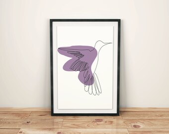 Oneline kiwi bird, Oneline artwork, Line Art Print, Couple faces, Poster, Print, Wallart, Wall Hanging, Artprint,