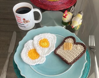 Spiegelei & Toast Untersetzer Set