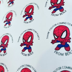 Spider- party stickers