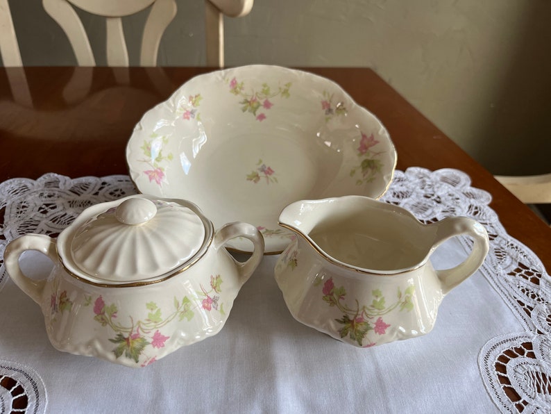 Homer Laughlin Sugar Creamer Bowl Set Etsy