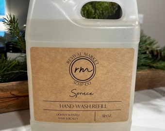 Liquid Hand Soap Refill | 32 oz. Soap Refill | Natural, Plant Based Liquid Soap | Variety of Scent Options | Soap Dispenser Refill