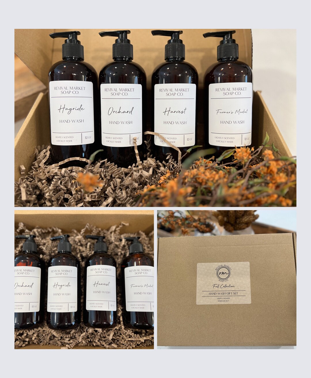 Fall Liquid Hand Soap Gift Set Autumn Hand Wash Gift Set Specialty