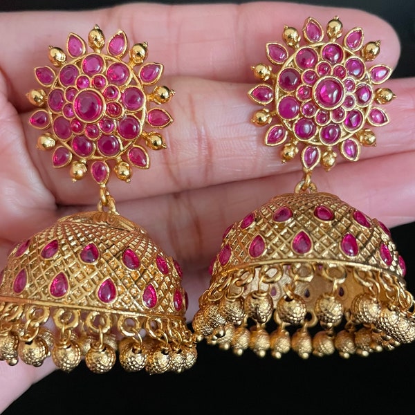 Large Jhumkas - Etsy