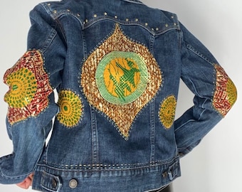 Vintage 00's True Religion Patchwork Denim Jacket Size L - Etsy