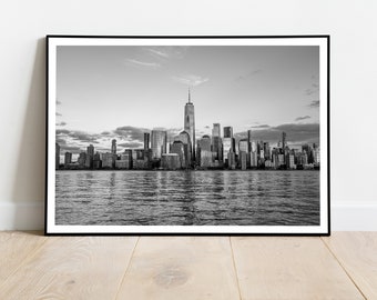 One World Trade Center Photo, Freedom Tower, New York City Digital Download, NYC Black and White