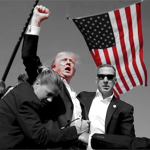 Donald Trump Post Assassination Attempt - Digital Download Trump Gift, Trump Poster