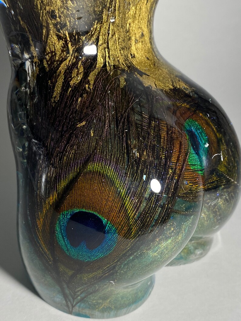 Large Epoxy Resin Feather Goddess Statue. Etsy