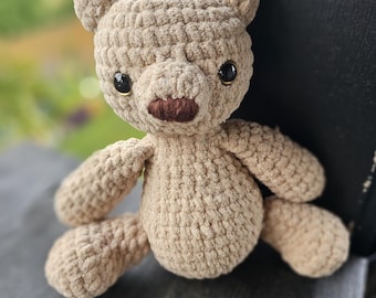 Teddy Bear, Amigurumi, Crochet Teddy Bear, Stuffed Teddy Bear, Stuffed Bear, Stuffed Animal