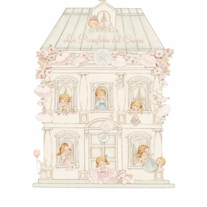 Miniature Paris Wall Art - Dollhouse Pastel Illustrations - 1:12 Scale