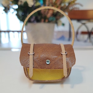 Puppenhaus Miniature Geldbörse - Miniature Bag - Puppengeldbeutel - Puppentasche - Kunstleder Geldbörse - 1: 6 - 30 cm Puppe