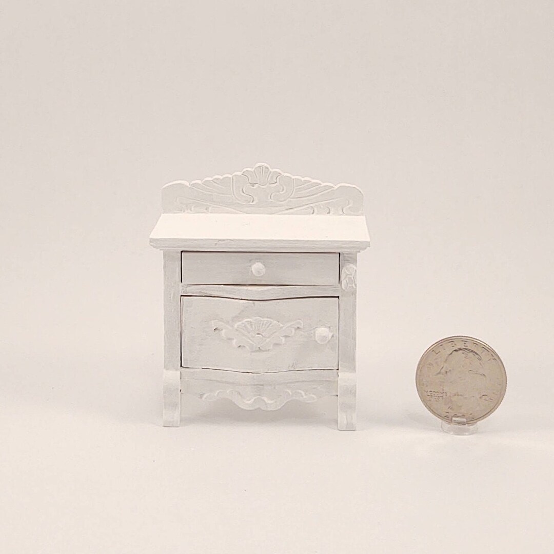 Dollhouse Nightstand Miniature Nightstand Dollhouse Side Etsy